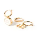 Miu Miu enamel hoop earrings (set of three) - White