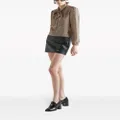 Prada nappa-leather miniskirt - Black
