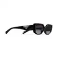 Prada Eyewear triangle-logo oversized-frame sunglasses - Black