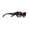 Prada Eyewear tortoiseshell-effect oversized-frame sunglasses - Brown