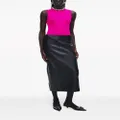 Marc Jacobs leather midi skirt - Black