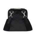 Prada triangle-logo leather phone case - Black