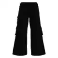 Gestuz straight-leg cotton cargo trousers - Black