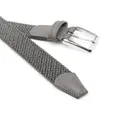 Kiton interwoven buckled belt - Grey