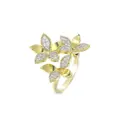 Marchesa 18kt yellow gold Wild Flower diamond ring