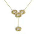 Marchesa 18kt rose gold floral diamond necklace