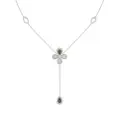 Marchesa 18kt white gold floral diamond necklace