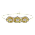 Marchesa 18kt yellow gold floral diamond bracelet