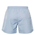 Brunello Cucinelli logo-embroidered drawstring swim shorts - Blue