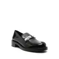 Stuart Weitzman Portia Bold embellished loafers - Black