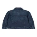 Tommy Hilfiger Junior logo-embroidered cotton denim jacket - Blue