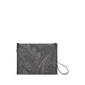 ETRO Pegaso-motif paisley clutch bag - Black