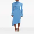 Victoria Beckham asymmetric draped midi dress - Blue