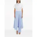 Victoria Beckham tie-detail asymmetric skirt - Blue