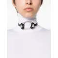 Jil Sander leather choker necklace - Black