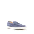 Brunello Cucinelli penny-slot suede loafers - Blue