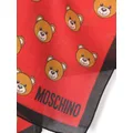 Moschino Leo Teddy-print scarf - Red