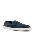 Canali suede slip-on loafers - Blue