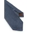 Canali patterned-jacquard silk tie - Blue