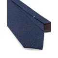 Canali patterned-jacquard silk tie - Blue