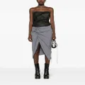 Vivienne Westwood Panther gingham midi skirt - Grey