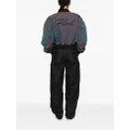 Karl Lagerfeld ruched iridescent bomber jacket - Red