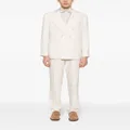 Brunello Cucinelli double-breasted linen blend suit - Neutrals
