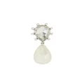 Oscar de la Renta crystal-embellished pearl earrings - White