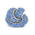 Oscar de la Renta Love knot clip-on earrings - Blue