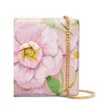 Oscar de la Renta Tro floral-print leather mini bag - Pink