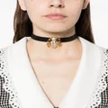 Alessandra Rich spider-motif leather bracelet - Black