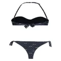 Emporio Armani logo-print bikini set - Blue