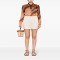 Alberta Ferretti ombré-effect chiffon shirt - Brown