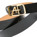 Alberta Ferretti logo-plaque reversible belt - Black