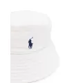 Polo Ralph Lauren embroidered-logo linen bucket hat - White