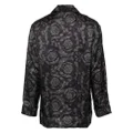 Versace Barocco-print pyjama shirt - Black