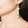 ISABEL MARANT beaded-trim shell earrings - Neutrals