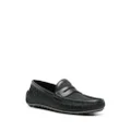 Moschino monogram-jacquard penny loafers - Black
