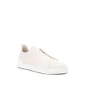 Zegna Triple Stitch leather sneakers - Neutrals
