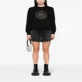 Karl Lagerfeld rhinestone-logo sweatshirt - Black