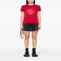 Karl Lagerfeld rhinestone-logo T-shirt - Red