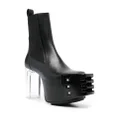 Rick Owens 120mm leather platform boots - Black