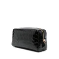 TOM FORD crocodile-embossed leather clutch bag - Black