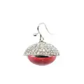 Marni Red Eye crystal-embellished drop earrings - Silver