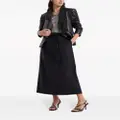 Brunello Cucinelli poplin straight skirt - Black