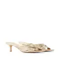 Badgley Mischka Mia 60mm twisted leather mules - Gold