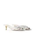 Badgley Mischka Mia 60mm twisted leather mules - Silver