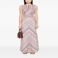 Missoni zigzag-woven long-length skirt - Pink
