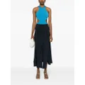 Victoria Beckham asymmetric crepe midi skirt - Blue
