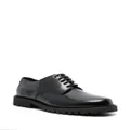 BOSS ridged leather Derby shoes - Black